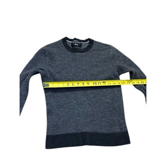 Banana Republic Italian fine Marino yarn by Baruffa sweater gray small pullover - Picture 5 of 11
